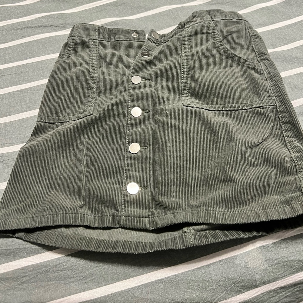 Green Corduroy Skirt